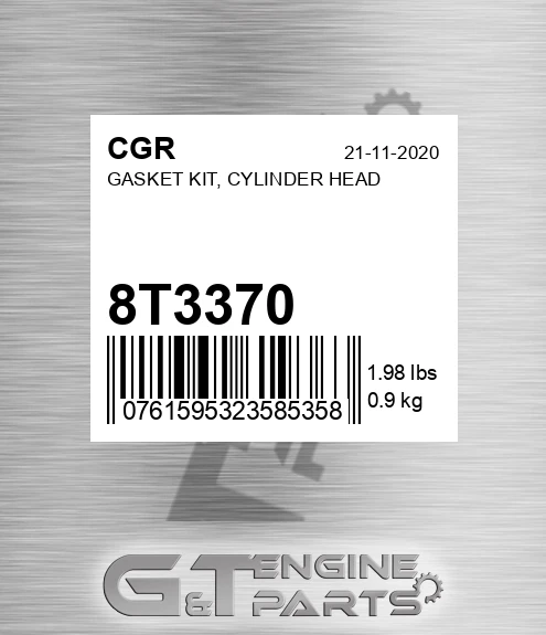 8T3370 Gasket Kit, Cylinder Head