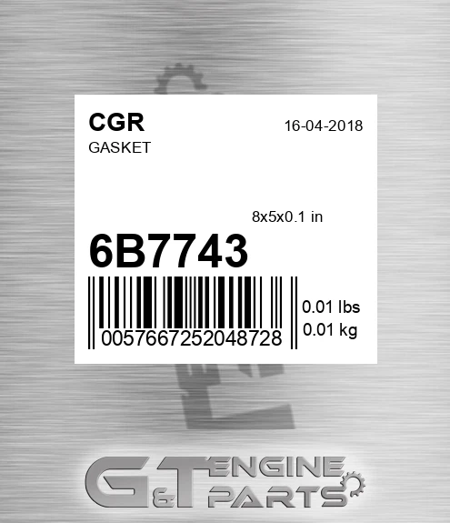 6B7743 CGR Gasket
