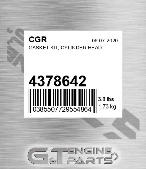 4378642 Gasket Kit, Cylinder Head