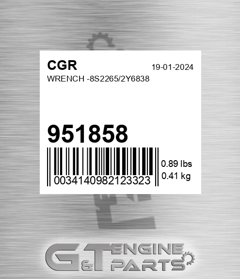951858 Wrench -8s2265/2y6838