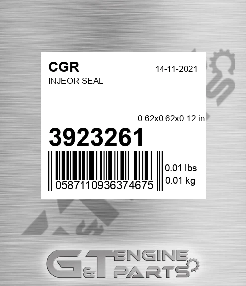 3923261 CGR Injeor Seal