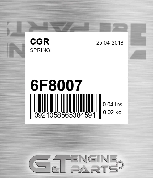 6F8007 CGR Spring