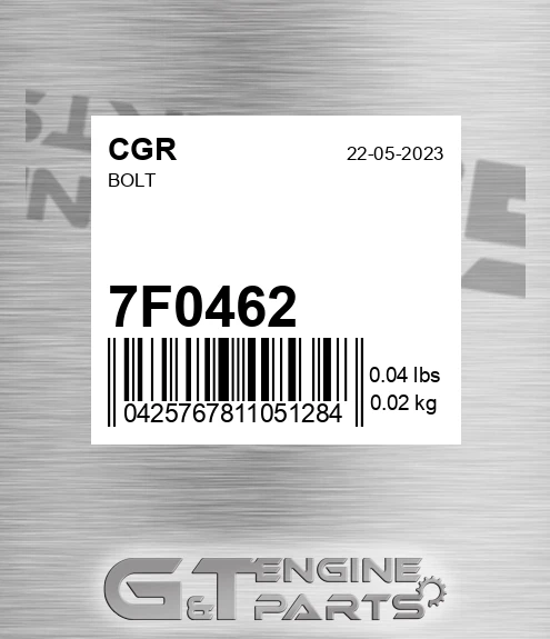 7F0462 CGR Bolt