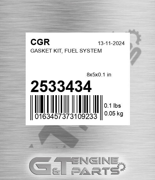 2533434 Gasket Kit, Fuel System