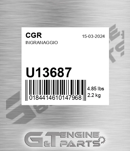 U13687 CGR Ingranaggio