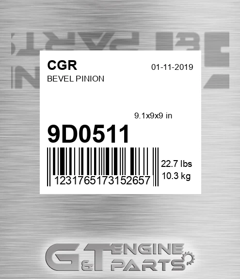 9D0511 CGR Bevel Pinion