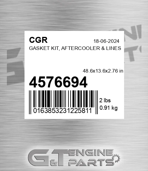 4576694 CGR Gasket Kit, Aftercooler & Lines