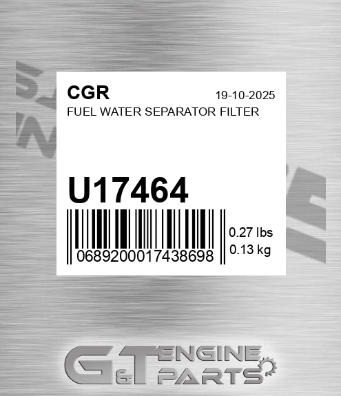 U17464 Fuel Water Separator Filter