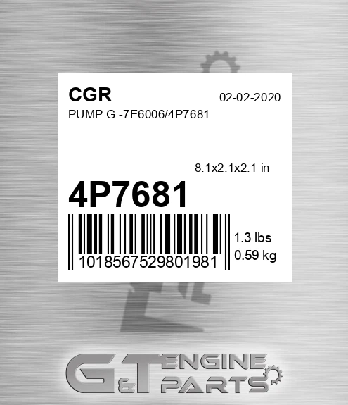 4P7681 Pump G.-7e6006/ for CGR
