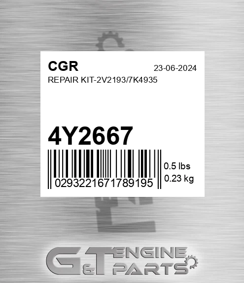 4Y2667 Repair Kit-2v2193/7k4935