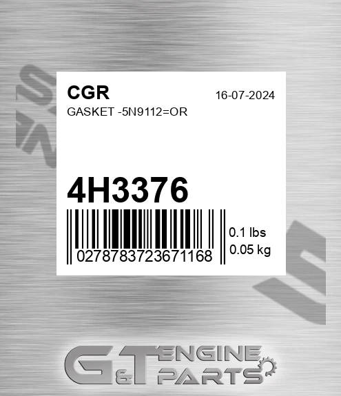 4H3376 CGR Gasket -5n9112=or