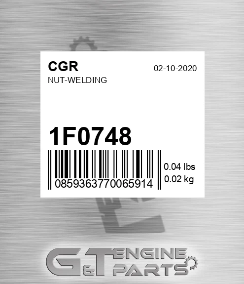 1F0748 CGR Nut-welding