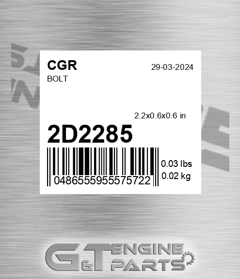 2D2285 CGR Bolt