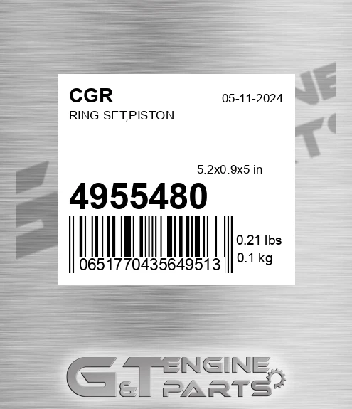 4955480 Ring Set,piston