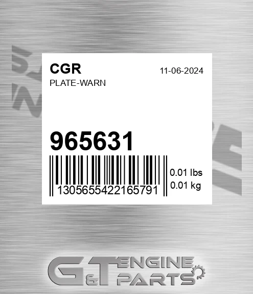 965631 Plate-warn
