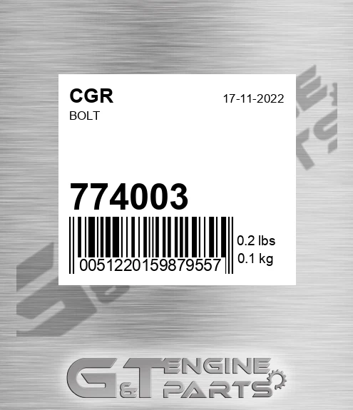 774003 CGR Bolt