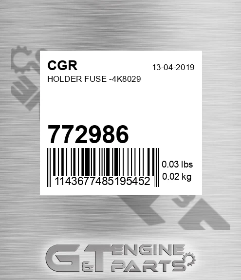 772986 Holder Fuse -4k8029
