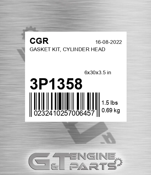 3P1358 Gasket Kit, Cylinder Head