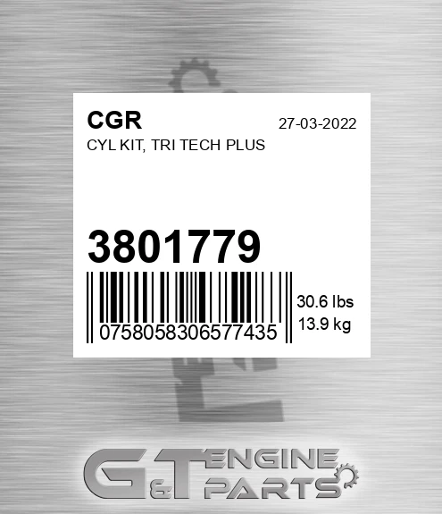 3801779 Cyl Kit, Tri Tech Plus