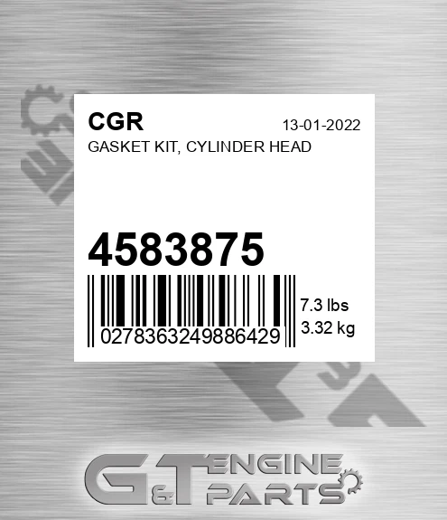 4583875 CGR Gasket Kit, Cylinder Head