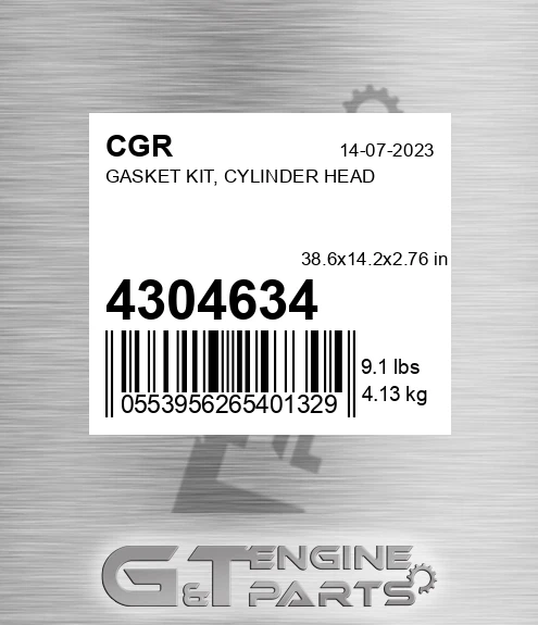 4304634 Gasket Kit, Cylinder Head for CGR