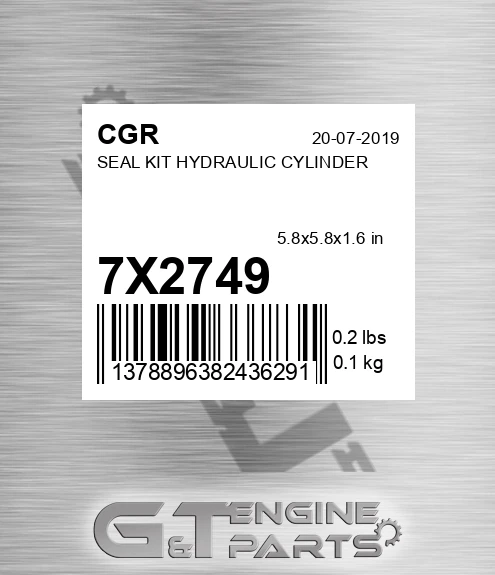 7X2749 CGR Seal Kit Hydraulic Cylinder