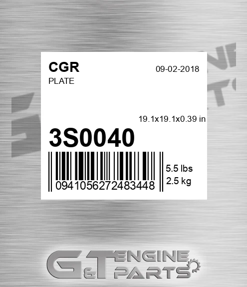 3S0040 Plate