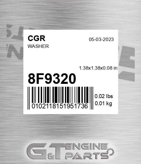 8F9320 CGR Washer