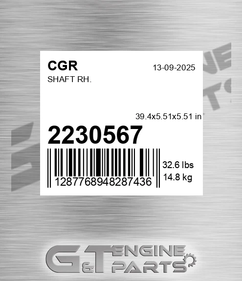 2230567 Shaft Rh.