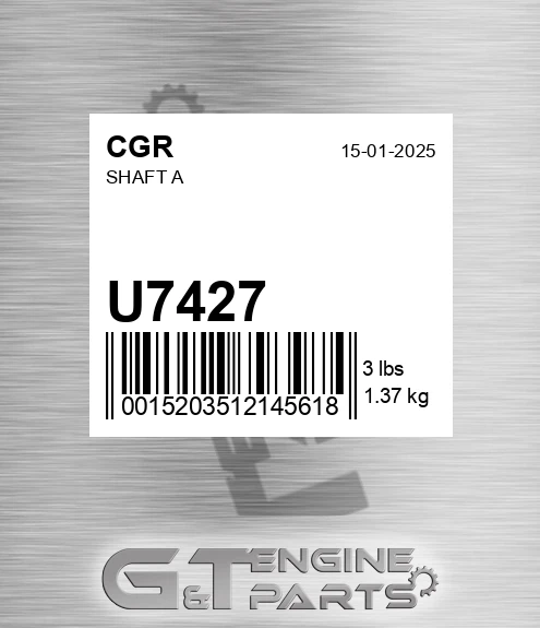 U7427 CGR Shaft A