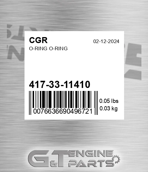 417-33-11410 O-ring O-ring