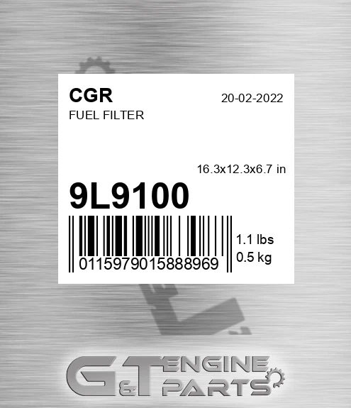 9L9100 CGR Fuel Filter