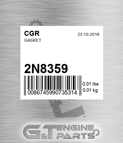 2N8359 Gasket
