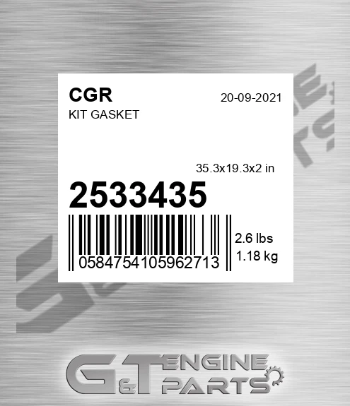 2533435 Kit Gasket