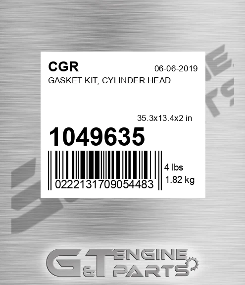 1049635 Gasket Kit, Cylinder Head