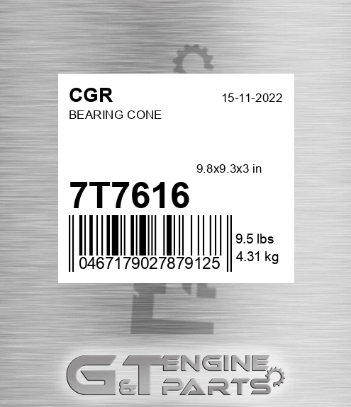 7T7616 CGR Bearing Cone