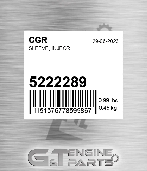 5222289 Sleeve, Injeor
