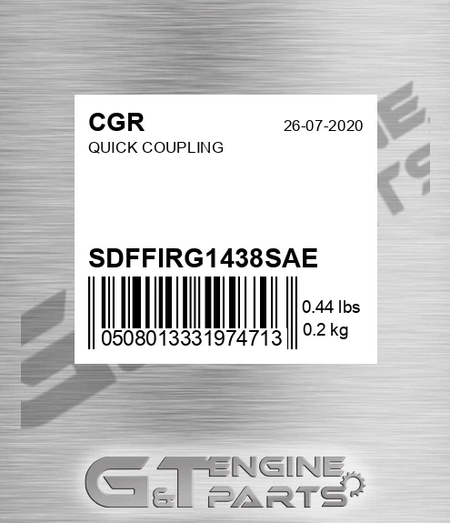 SDFFIRG1438SAE Quick Coupling