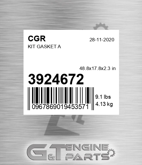 3924672 Kit Gasket A