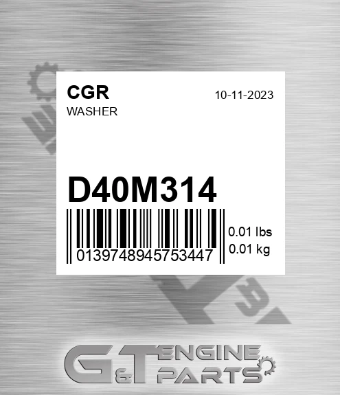 D40M314 Washer