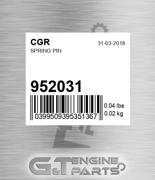 952031 CGR Spring Pin