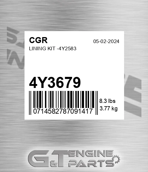 4Y3679 CGR Lining Kit -4y2583