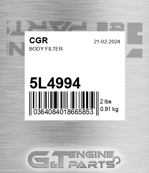 5L4994 Body Filter for CGR