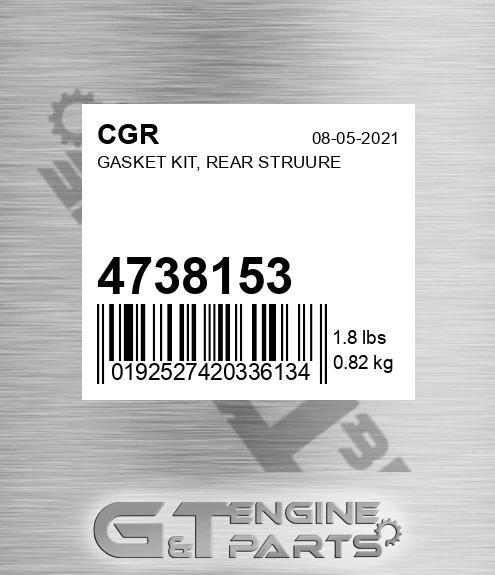 4738153 Gasket Kit, Rear Struure