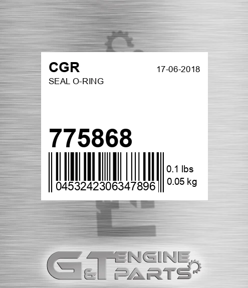 775868 Seal O-ring