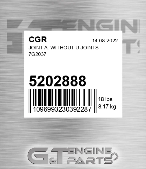 5202888 Joint A. Without U.joints- 7g2037