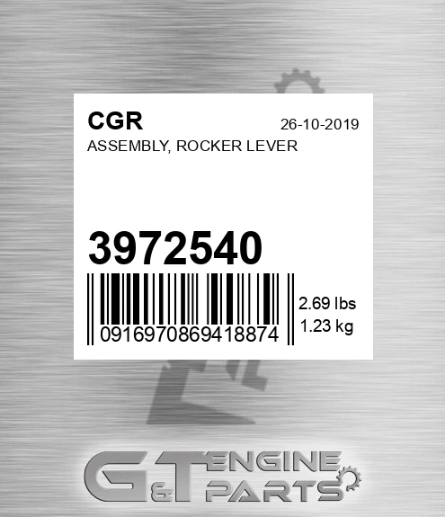 3972540 CGR Assembly, Rocker Lever
