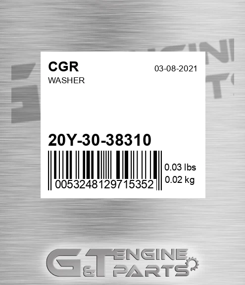 20Y-30-38310 Washer for CGR