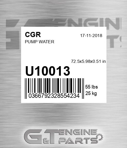 U10013 CGR Pump Water