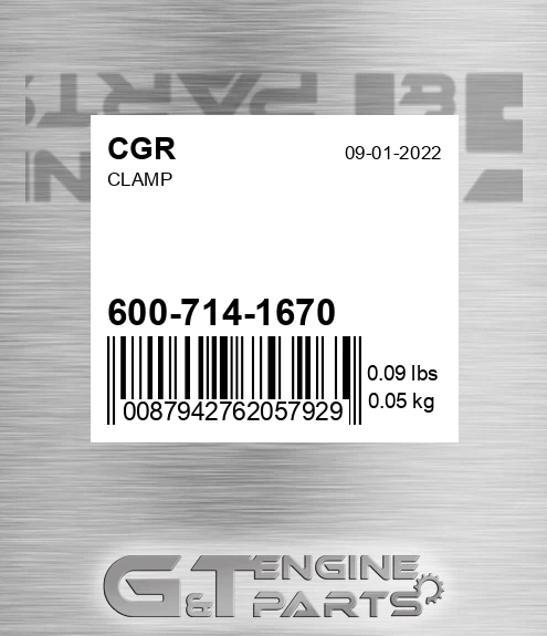 600-714-1670 Clamp for CGR